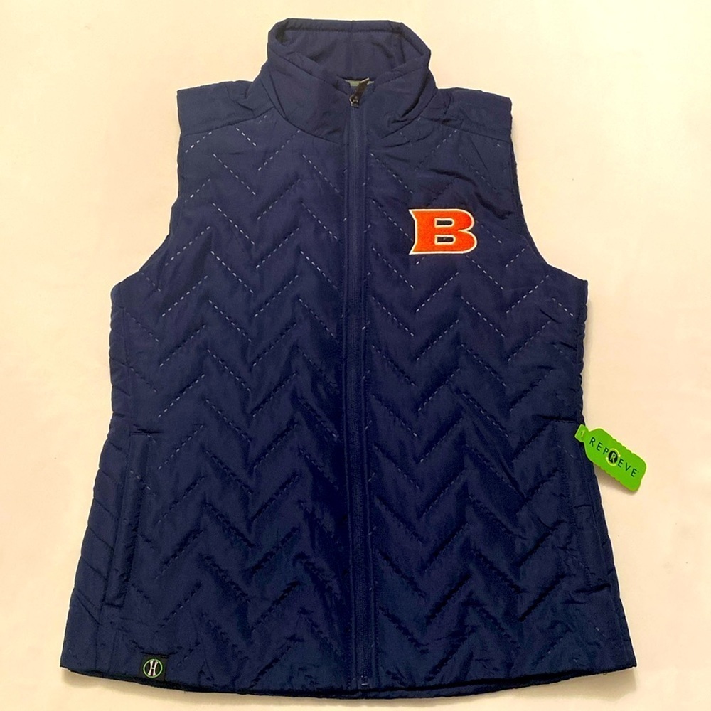 NWT Holloway Ladies Size Medium Repreve Eco Vest Navy Blue Quilted